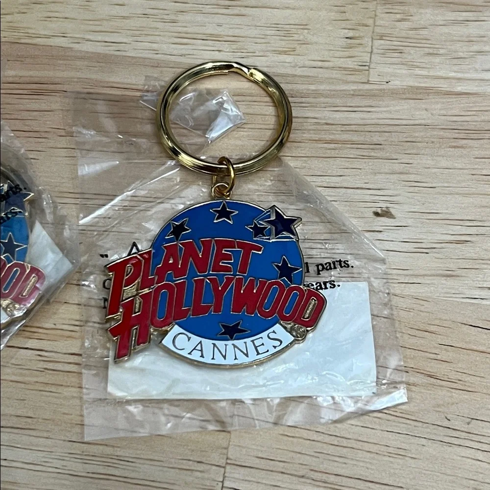 Vintage Planet Hollywood Cannes Keychain Set